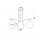 ACA LIGHTING - ceiling luminaire AMSTEL DLA814A3 3XE27 (1)