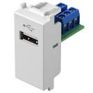 TEM - KM51MW Socket USB A 2.0 for data 1M, color White matt, Modul