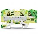 WAGO - In-line terminal YELLOW-GREEN 6mm2 3P SCREWLESS TOPJOB® S  2006-1307