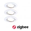 PAULMANN - 92463  LED recessed light Smart Home Zigbee 3.0 Base Coin basic set pivoting round 90mm✴white