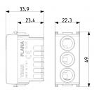 VIMAR - 14335.SL - Socket with 3 RCA connectors Silver (1)