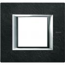 BTICINO - HA4802RLV Rectangular cover plate 2 modules - stone slate 