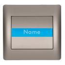 ELMARK - 11184B - DOOR BELL SWITCH WITH NAME CARD GREY METALLIC RHYME