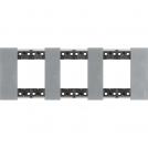BTICINO - KA4802M3NW 2+2+2  modules Living Now cover plate - moon