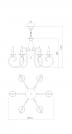 INCANTI - pendant  luminaire CIRCE ICI C6 01 CAND 6x42W E14 WHITE (1)