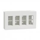 SCHNEIDER ELECTRIC - NU124418 Surface mounting box 4 rows x 2 modules, New Unica, white