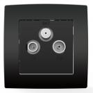 ELMARK - 193033 - TV+FM+SAT SOCKET ANTHRACITE CITY 