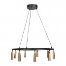 2R - LED ПОЛИЛЕЙ 201066/Φ600 230V 27W 3000K 	черно+месинг 1890Lm SKU 99449