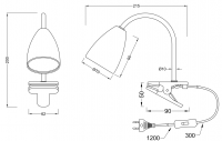 TRIO - Аплик с щипка WANDA 202620131 GU10, 10W бял (3)