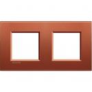 BTICINO - LNA4802M2RK Square cover plate 2х2modules -brick-metal