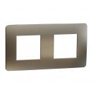 SCHNEIDER ELECTRIC - NU280451М cover frame - 2 gangs - 2 x 2 modules - bronze/ ivory mirror surface