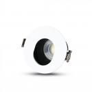 V-TAC - GU10 Fitting White+Black Round SKU: 3161 VT-874 (1)