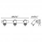 FARO - ORLEANS Chrome wall lamp 3L Ref.43528 (2)