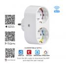 ULTRALUX - WF2P16A Wi-Fi Smart контакт, двоен, 16А, 3500W, 220-240V AC