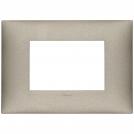 VIMAR - 09673.23 cover plate - 3 centered module matt titanium color NEVE UP