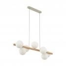 TKLighting - CHANDELIER ESTERA 7XG9 WHITE/WOOD 7x8W 5905