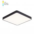 VITO - LED CEILING SQUARE LIGHTING FIXTURE FINESSE S1-45 500*500*H50 45W 3xCCT-DIP SWITCH BLACK 2026200