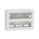 SCHNEIDER ELECTRIC - NU121020 Surface mounting box 2 rows x 10 modules, New Unica, antibacterial, white