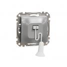SCHNEIDER ELECTRIC - SDD113122 Sedna Design & Elements - 1pole button with rope - 10AX 250V without frame aluminium