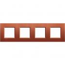 BTICINO - LNA4802M4RK Square cover plate 4х2modules -brick-metal