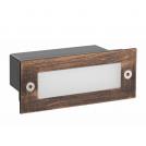 ACA LIGHTING - LED луна за вграждане в стена, правоъгълник 11х4.4cm, антично кафяво 230V AC 2W 6000K 100lm IP54 PAS260RP