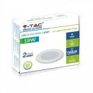 V-TAC - 18W LED Panel Downlight Glass - Round Warm White 3000K SKU: 4760 (3)
