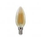 ACA LIGHTING - LED крушка кехлибар димираща свещ FILAMENT E14 5W 2700K 620lm FLAM5WWDIMAM