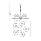 SMARTER - пендел VERNER  02-936   E27, 5 x max. 42W  (1)