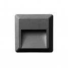ACA LIGHTING - Фасаден LED аплик SLIM52NDG квадрат тъмно сив 2W 3000K 100lm 55° Ra80 30000hrs IP65 