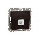 SCHNEIDER ELECTRIC - SDD181491 Sedna Design & Elements -  Telephone outlet CAT 3 UTP, RJ11, wenge