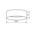 KANLUX - LED плафониера RIFA LED 17,5W 3000K WW N1 - 36469 (2)
