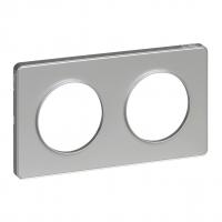 SCHNEIDER ELECTRIC - S530804 Odace - Touch - cover frame - 2 gang - painted aluminium & aluminium border