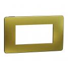 SCHNEIDER ELECTRIC - NU270462М New Unica - cover frame - 1 gang - 4 module - gold/ black mirror surface