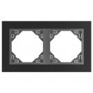 EFAPEL - DOUBLE FRAME BLACK/GREY 90920 TPS LOGUS 90 Animato