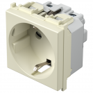 TEM - Контакт шуко 2P+E 16A 2M, цвят Крем гланц, Modul  VM10IW