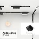VIVALUX - SLIM25 Алуминиев конектор за вграждане 90° R-Track Черен VIV004945 (2)