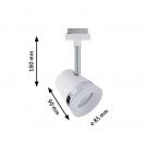PAULMANN - 95362 URail rail spot Cone single spot⏺GU10 max. 10W dimmable ~ 230V ⏺white/chrome (5)