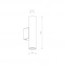NOWODVORSKI - Аплик 10891 FOURTY WALL M UMBRA GRAY • Ф4см • 2 х 10 W • GU10 • IP20 (2)