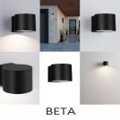 NOVA LUCE - Влагозащитен аплик  Д:9, Ш:11, В:6.8 см.    9030800   BETA ⚡ LED 8W ⚡ 684Lm ⚡ 3000K ⚡ 220-240V ⚡ IP54 ✴ Пясъчно черен