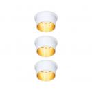 PAULMANN - Луни (3бр.) 93381 Gil Coin basic set IP44 round 68mm Coin⚡ 3x6W⚡ 3x470lm⚡ 230V dimmable⚡ 2700K✴Бял мат/Злато