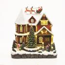 ACA LIGHTING - LED WW HOUSE SLEIGH TREE MOVEM.MUSIC ADAPT:4.5V BATT:3XAA (NOT INCL) 26,5*19*28,5cm X0355