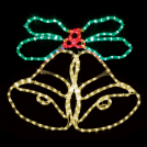 ACA LIGHTING - 288 LED светлини, мотив двойна камбана, зелена, червена и жълта светлина, външна употреба IP44, X0828811112