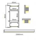 ACA LIGHTING - P49N Алуминиев профил NIC с полу-прозрачно капак (2)