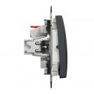 SCHNEIDER ELECTRIC - SDD214132 IP44 Еднополюсен пуш бутон със символ осветление Sedna Design & Elements, 10А 250V, антрацит, безвинтово свързване (2)
