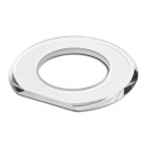 THPG - Single covering round external white glass 82mm Ø Duroplast Bakelite 100613 (1)